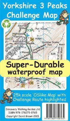 bokomslag Yorkshire 3 Peaks Challenge Map and Guide