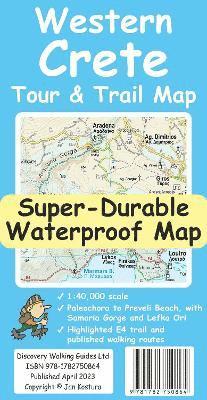 Jan Kostura - Western Crete Tour & Trail Super-Durable Map, Häftad