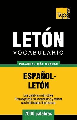 bokomslag Vocabulario espaol-letn - 7000 palabras ms usadas