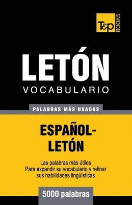 bokomslag Vocabulario español-letón - 5000 palabras más usadas