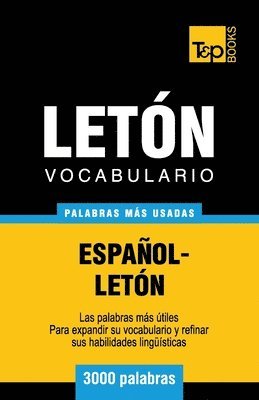 bokomslag Vocabulario español-letón - 3000 palabras más usadas