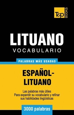 bokomslag Vocabulario espaol-lituano - 3000 palabras ms usadas