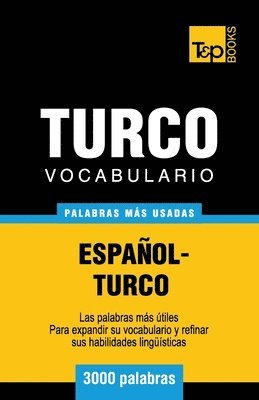 bokomslag Vocabulario español-turco - 3000 palabras más usadas