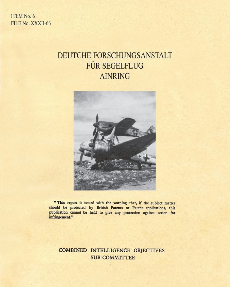 Deutche Forschungsanstalt Fur Segelflug Ainring 1