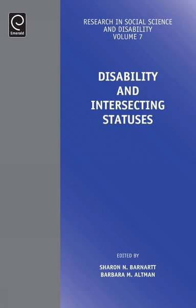 Sharon N. Barnartt, Barbara Altman - Disability and Intersecting Statuses, Inbunden