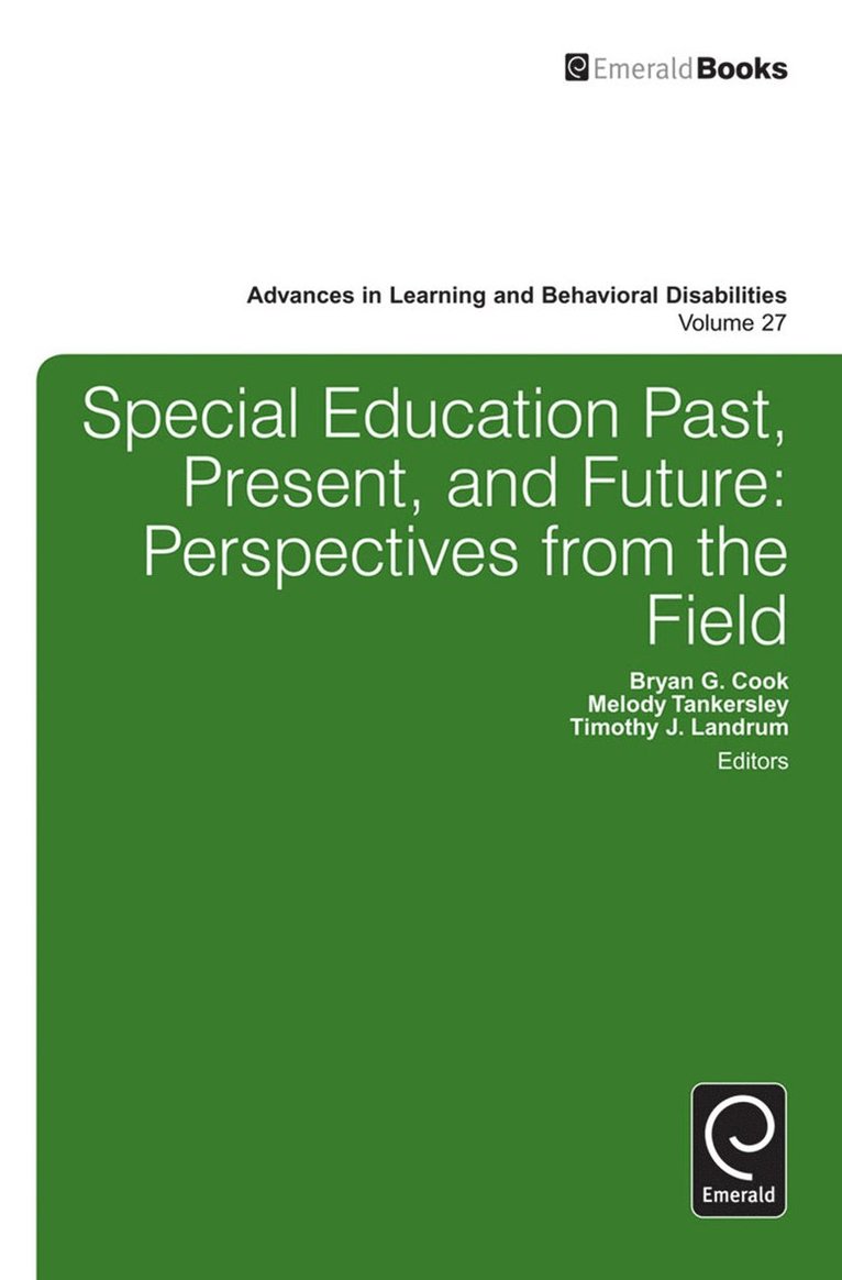 Special education past, present, and future 1