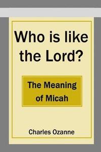 bokomslag Who is like the Lord? The Meaning of Micah