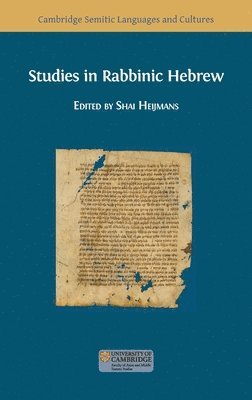 Studies in Rabbinic Hebrew 1