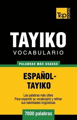 bokomslag Vocabulario español-tayiko - 7000 palabras más usadas