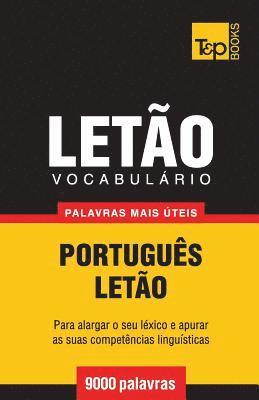 bokomslag Vocabulário Português-Letão - 9000 palavras mais úteis