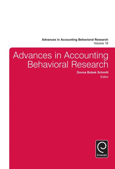 bokomslag Advances in Accounting Behavioral Research