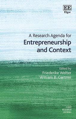 bokomslag A Research Agenda for Entrepreneurship and Context