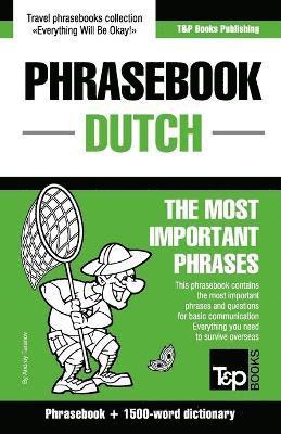 bokomslag English-Dutch phrasebook and 1500-word dictionary