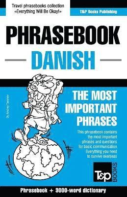 bokomslag English-Danish phrasebook and 3000-word topical vocabulary