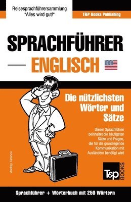 bokomslag Sprachführer Deutsch-Englisch und Mini-Wörterbuch mit 250 Wörtern