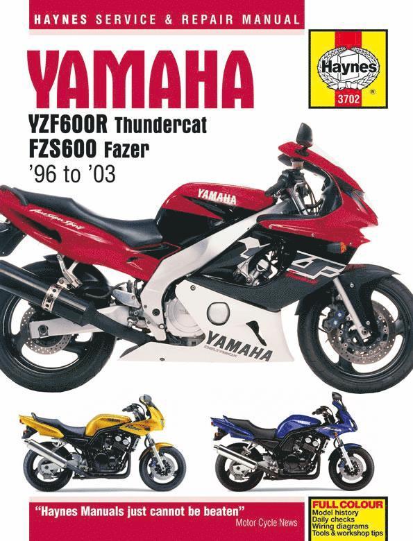 Yamaha YZF600R Thundercat & FZS600 Fazer (96 - 03) Haynes Repair Manual
