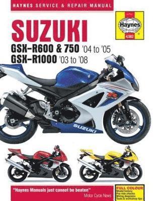 Suzuki GSX-R600/750 (04 - 05) & GSX-R1000 (03 - 08) Haynes Repair Manual 1
