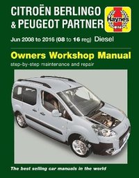 bokomslag Citroen berlingo & peugeot partner diesel owners workshop manual 2008-2016