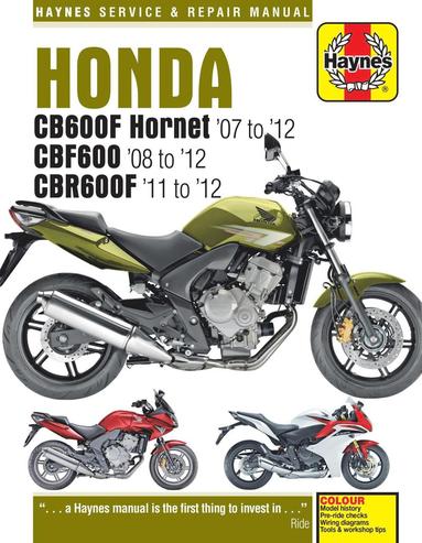 bokomslag Honda CB600 Hornet, CBF600 & CBR600F (07 - 12)