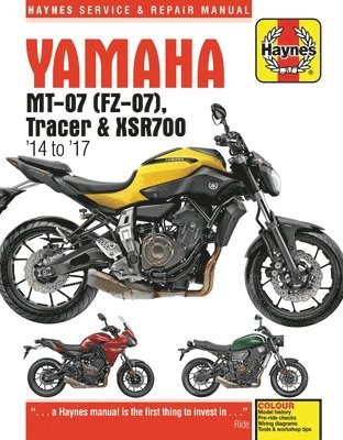 Yamaha MT-07, Tracer & XSR700 (14 to 17) Haynes Repair Manual 1