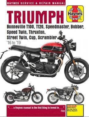 Triumph Bonneville T100, T120, Speedmaster, Bobber, Speed Twin, Thruxton, Street Twin, Cup, Scrambler (16 to 19) 1