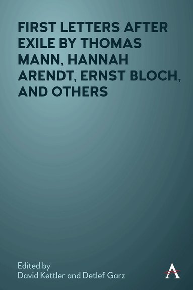 David Kettler, Detlef Garz - First Letters After Exile by Thomas Mann, Hannah Arendt, Ernst Bloch, and Others, Inbunden