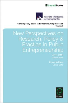 New Perspectives on Research, Policy & Practice in Public Entrepreneurship 1