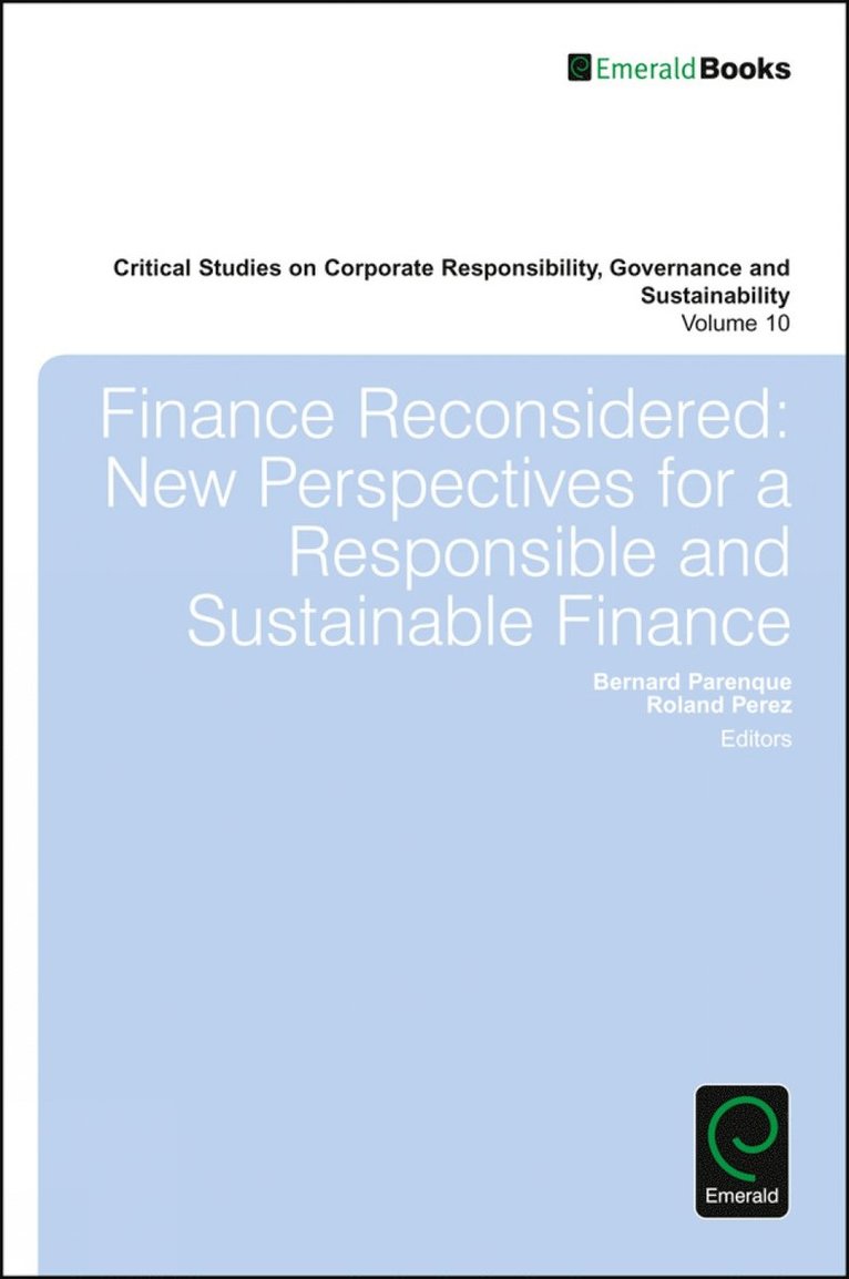 Finance Reconsidered 1