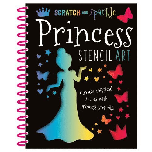 Scratch and Sparkle Princess Stencil Art