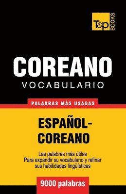 bokomslag Vocabulario Español-Coreano - 9000 palabras más usadas