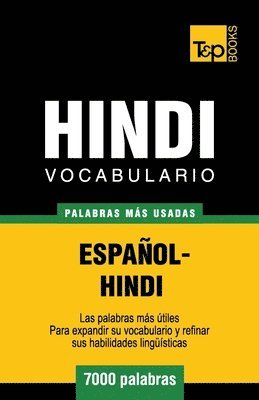 bokomslag Vocabulario Espaol-Hindi - 7000 palabras ms usadas