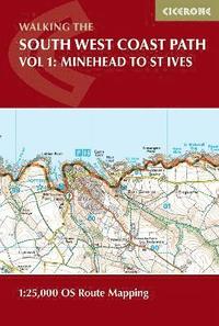 bokomslag South West Coast Path Map Booklet - Vol 1: Minehead to St Ives