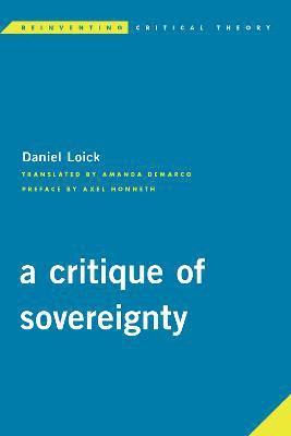 bokomslag A Critique of Sovereignty
