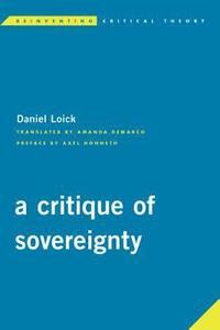 bokomslag A Critique of Sovereignty