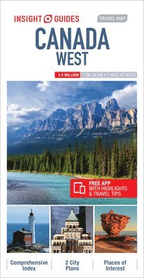 bokomslag Insight Guides Travel Map Canada West