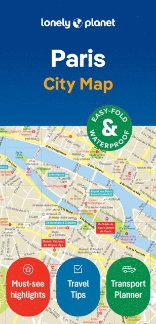 bokomslag Lonely Planet Paris City Map