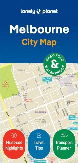 bokomslag Lonely Planet Melbourne City Map