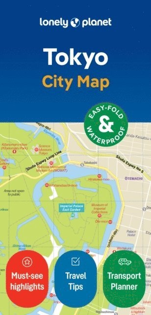 bokomslag Lonely Planet Tokyo City Map