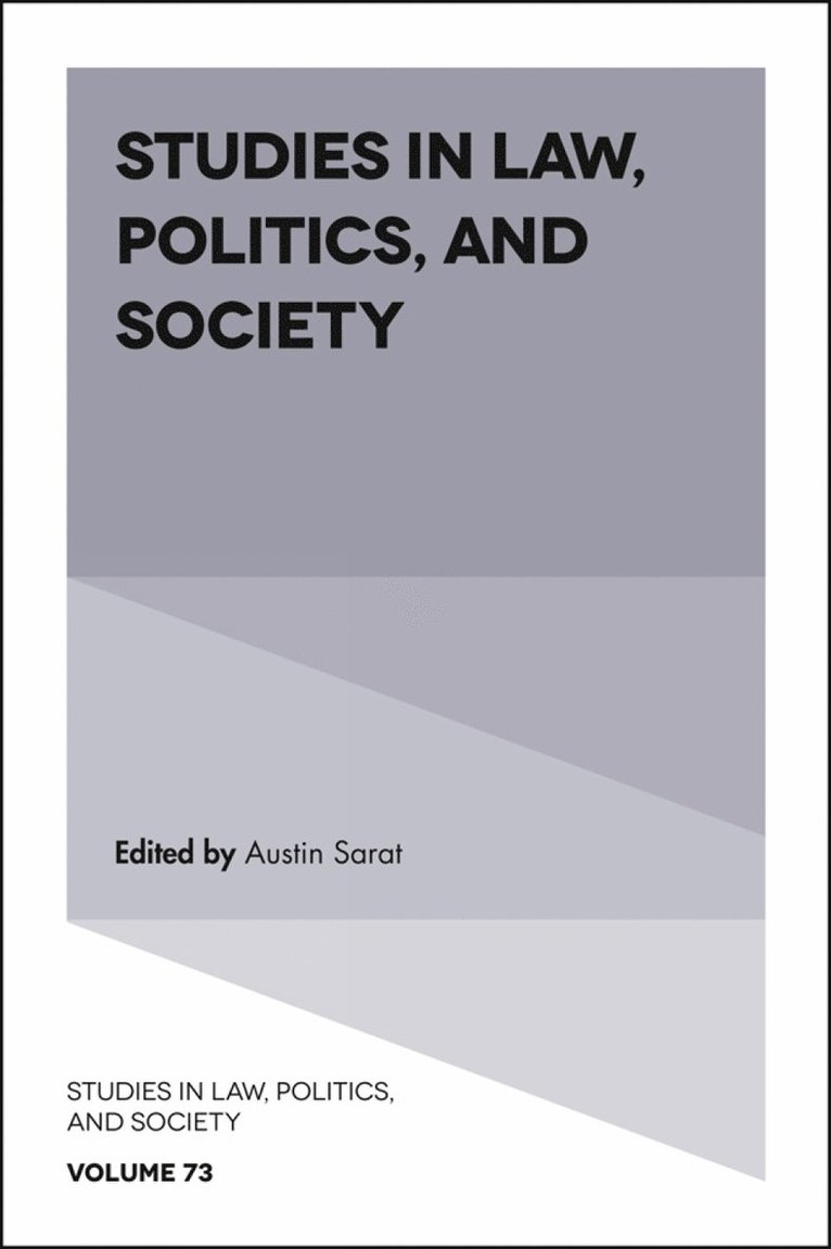 Austin Sarat, USA) Sarat, Austin (Amherst College - Studies in Law, Politics, and Society, Inbunden