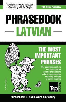 bokomslag English-Latvian phrasebook & 1500-word dictionary
