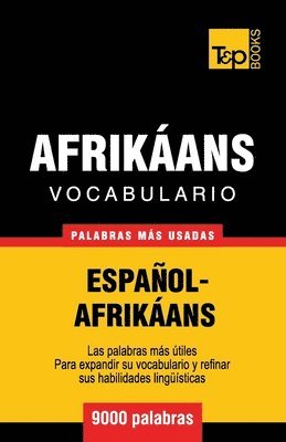 bokomslag Vocabulario Español-Afrikáans - 9000 palabras más usadas