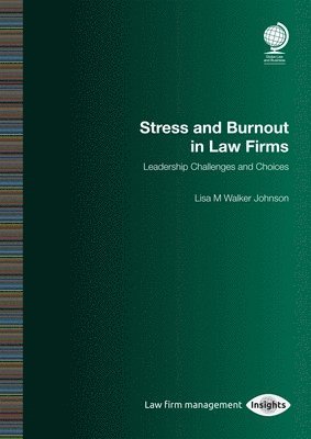 bokomslag Stress and Burnout in Law Firms