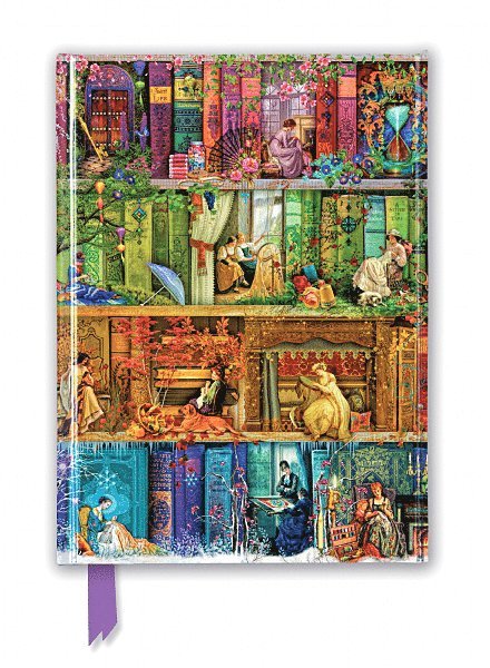 Anteckningsbok 22x16cm - A Stitch in Time Bookshelves 1