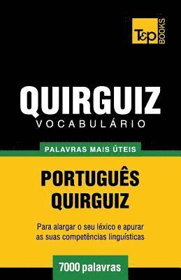 bokomslag Vocabulrio Portugus-Quirguiz - 7000 palavras mais teis