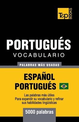 bokomslag Portugués vocabulario - palabras mas usadas - Español-Portugués - 5000 palabras