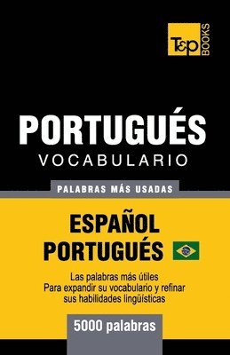 bokomslag Portugus vocabulario - palabras mas usadas - Espaol-Portugus - 5000 palabras