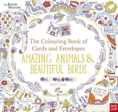 British Museum: The Colouring Book of Cards and Envelopes: Amazing Animals and Beautiful Birds, Häftad