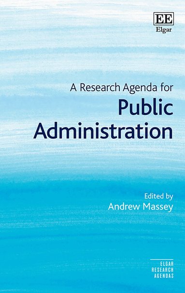 Andrew Massey - Research Agenda for Public Administration, Inbunden