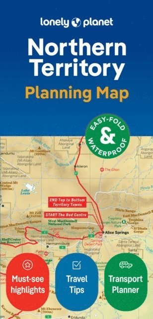 bokomslag Lonely Planet Northern Territory Planning Map