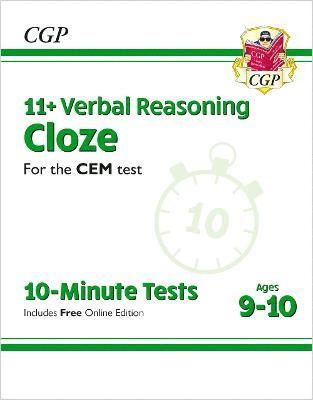 11+ CEM 10-Minute Tests: Verbal Reasoning Cloze - Ages 9-10 (with Online Edition) 1